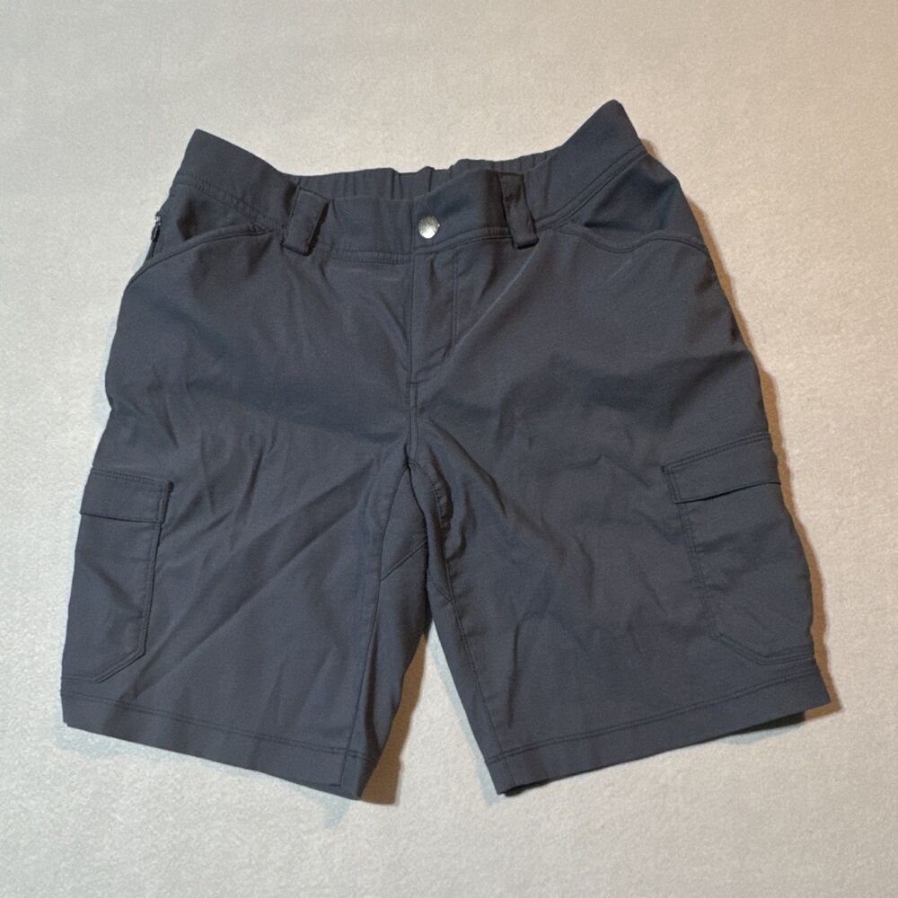 Duluth Trading Co Women's Gray Cargo Shorts 6 Regular Flat Front Solid Pockets